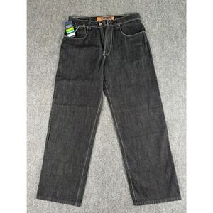 Vintage ENYCE Jeans Mens 34x32 Black Denim Baggy Relaxed Fit Skater Y2K 90s